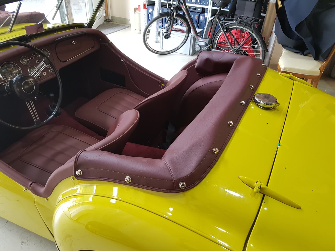 Cabrio Beifahrerseite Snap-Verdeckabdeckung bordeaux