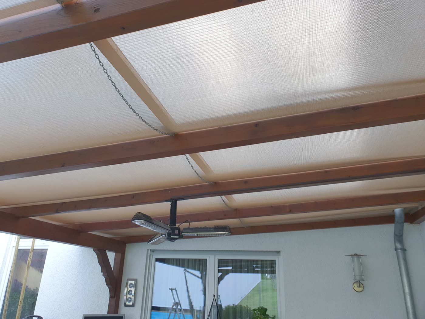 Terrassendach-Bespannung, Pergola-Ansicht