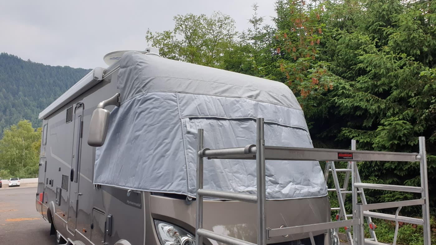 Wohnmobil Hymer Frontabdeckung grau